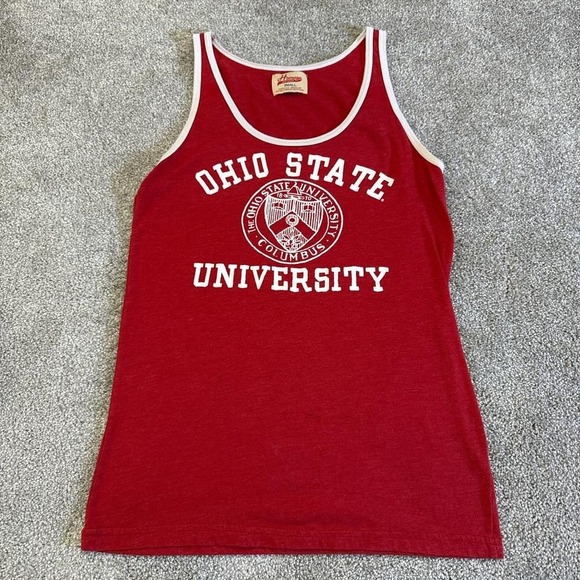 Vintage Ohio State University Tank Top Small Made in USA OSU Collegiate Tee - Picture 1 of 5